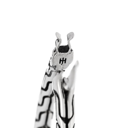 John Hardy Sterling Silver Classic Chain Manah Heart Hoop Earrings 5 of 5