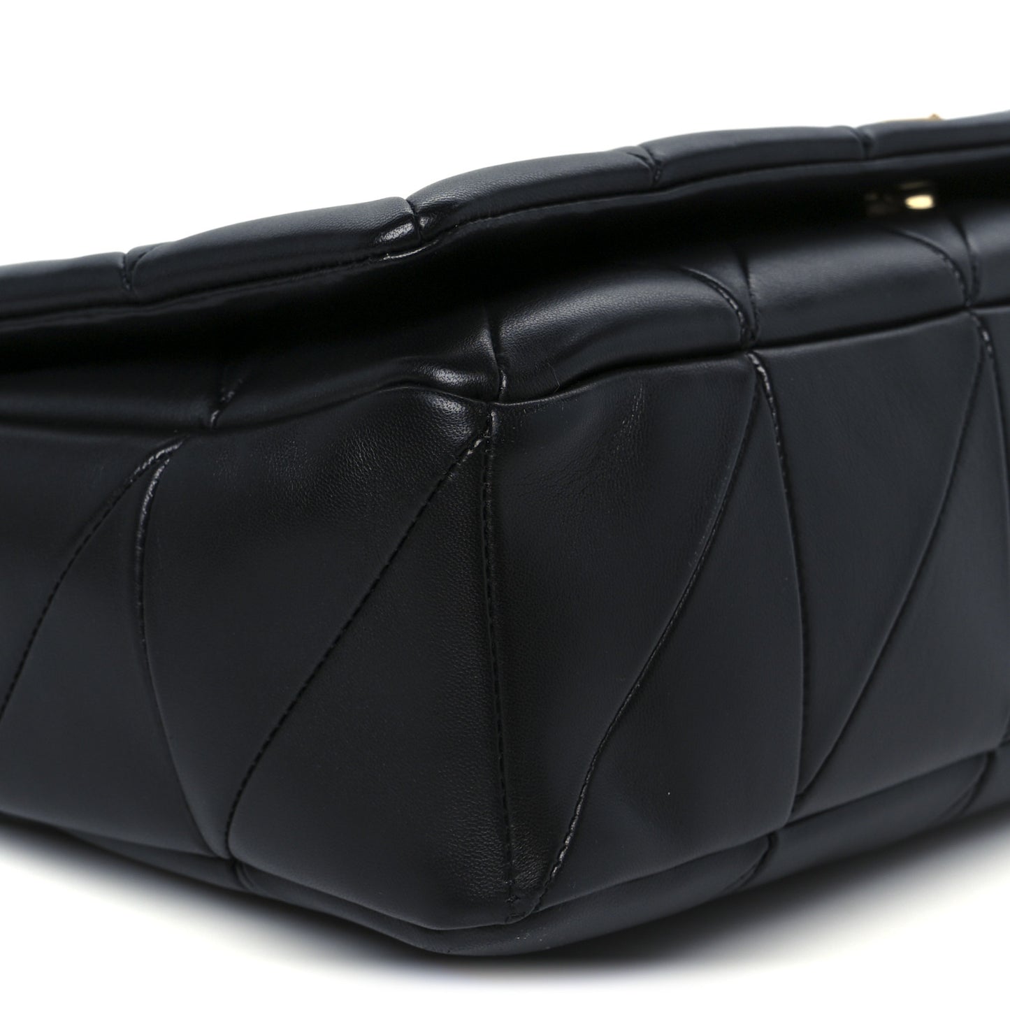Lambskin Patchwork Monogram Large Jamie Black
