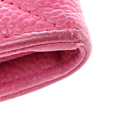 Chanel Caviar Quilted Large Gusset Flap Wallet Pink 17 of 17