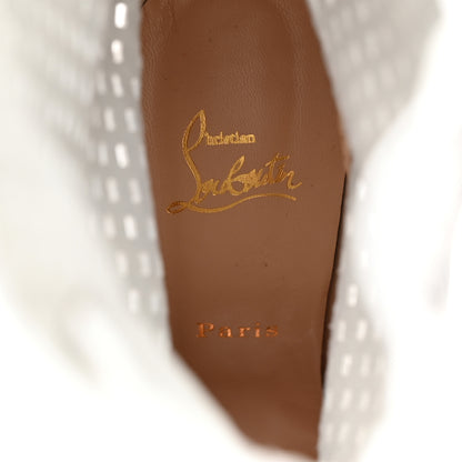 Christian Louboutin Perforated Nappa Suede Jennifer 120 Boots 38 White 6 of 10