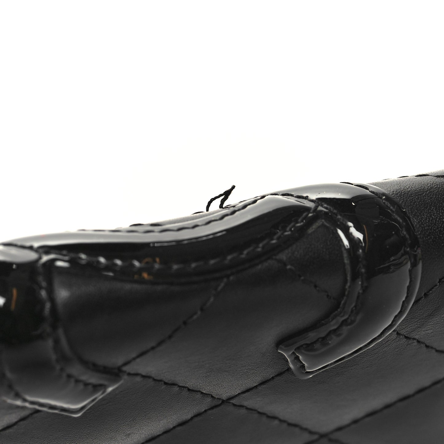 Calfskin Quilted Cambon 6 Key Holder Black