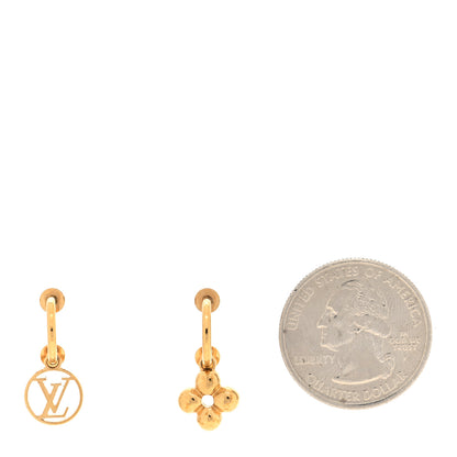 Louis Vuitton Brass Blooming Earrings Gold 2 of 4