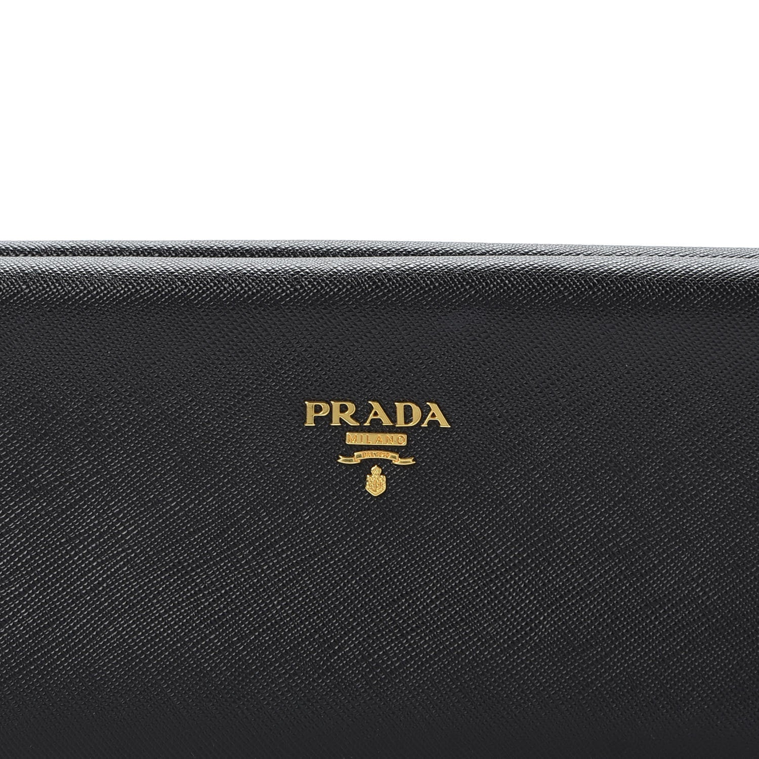 Prada Saffiano Frame Clutch Black 9 of 9