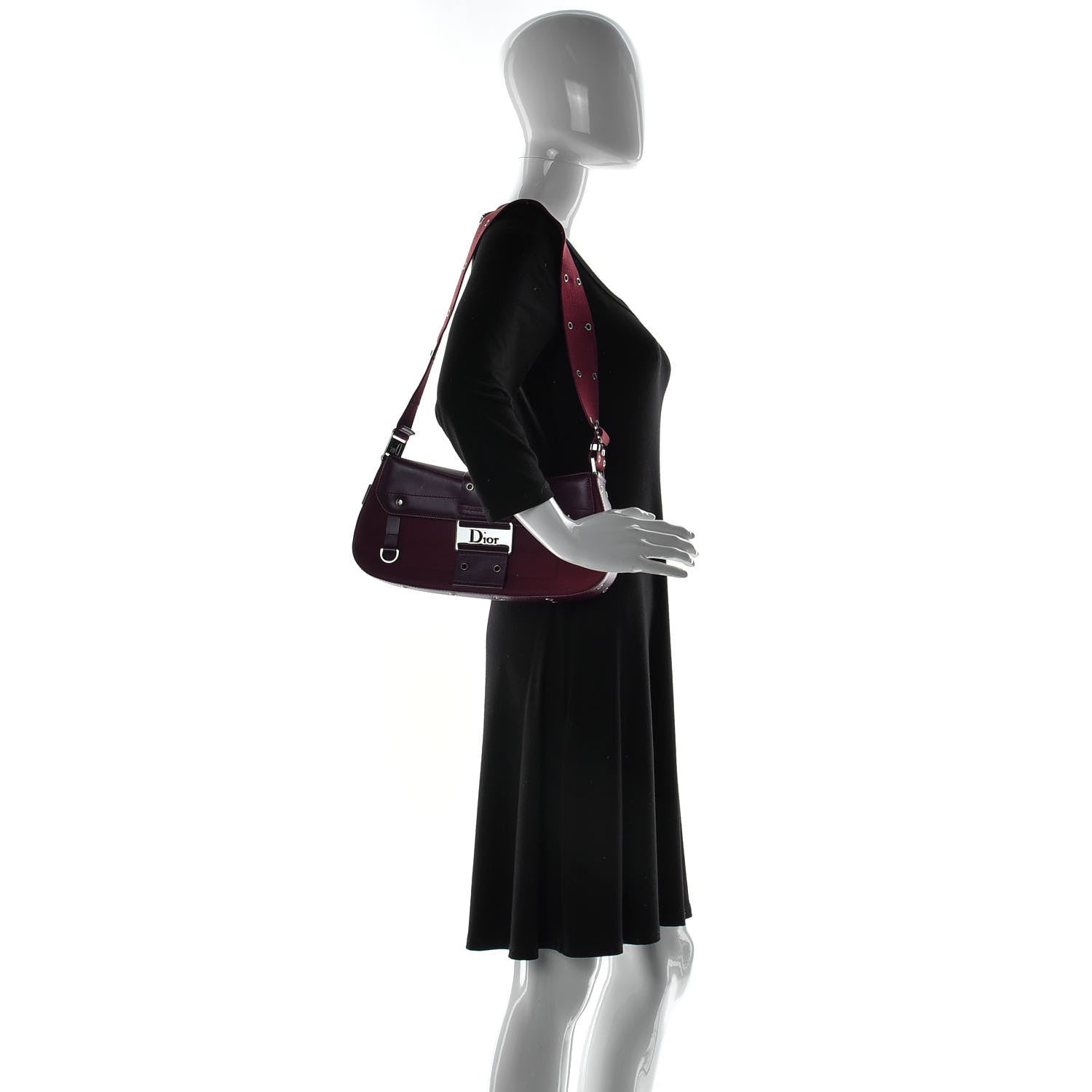 Christian Dior Canvas Calfskin Street Chic Columbus Ave Burgundy 2 of 13
