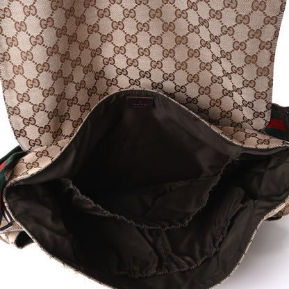 Gucci Monogram Web Messenger Diaper Bag Brown 4 of 5