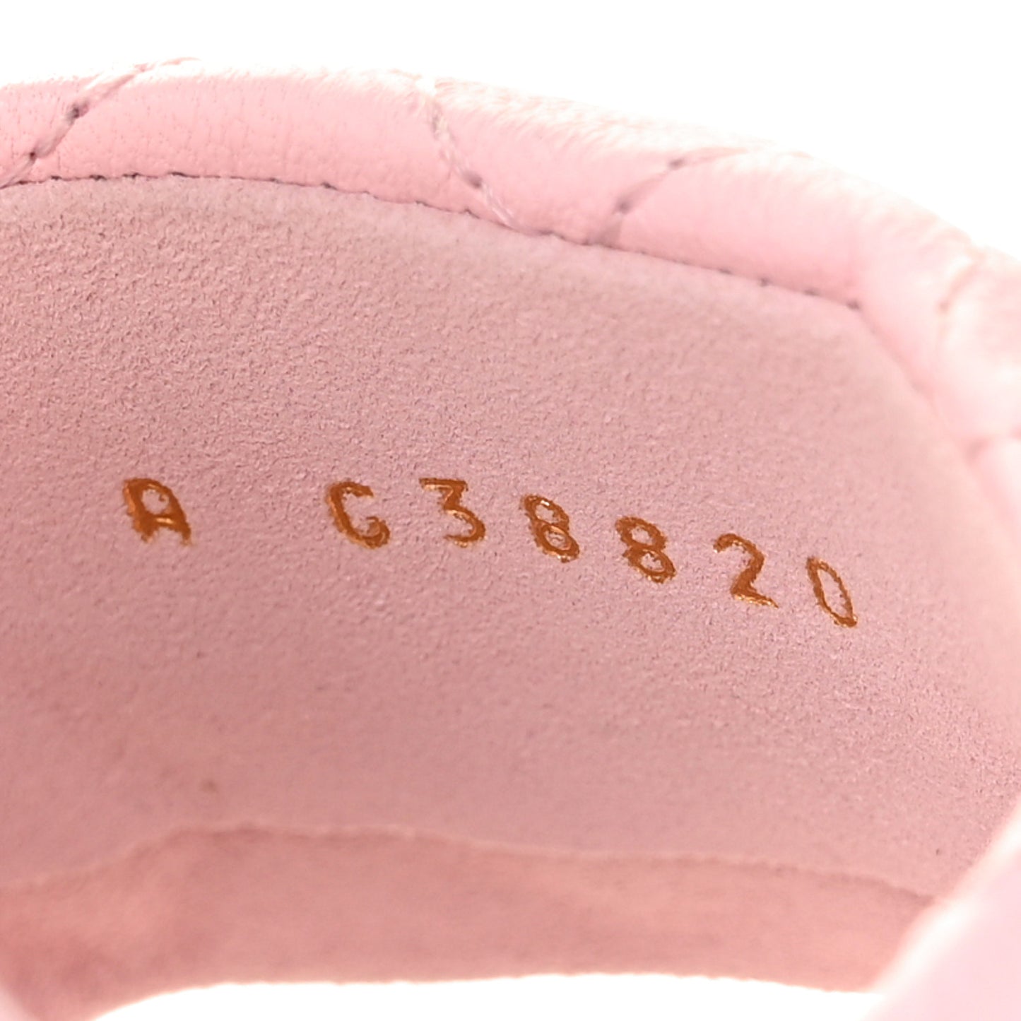 Lambskin Quilted Textured CC Mules 36 Light Pink