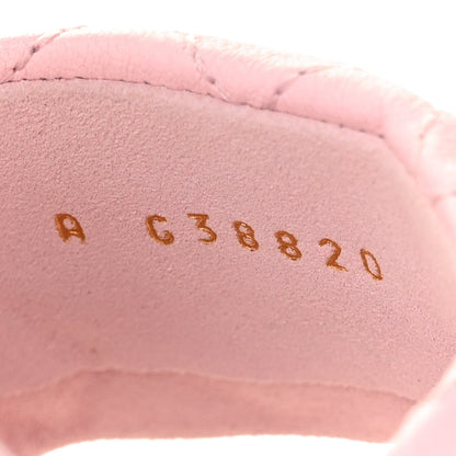 Chanel Lambskin Quilted Textured CC Mules 36 Light Pink 8 of 9