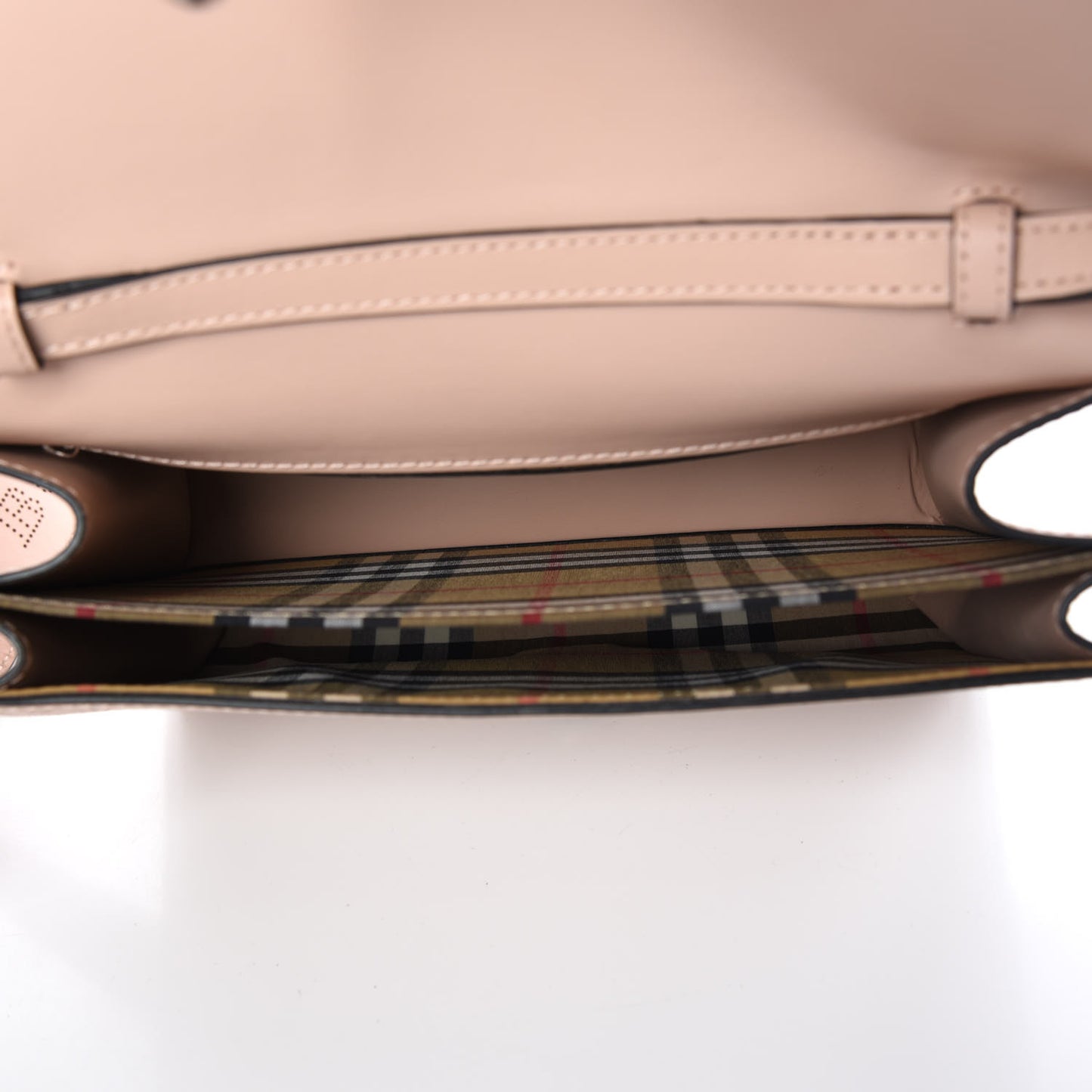 Calfskin Perforated Small Macken Crossbody Bag Fawn Pink
