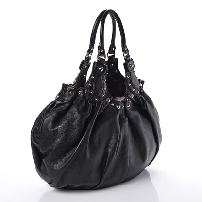 Gucci Calfskin Studded Large Pelham Tote Black 3 of 7