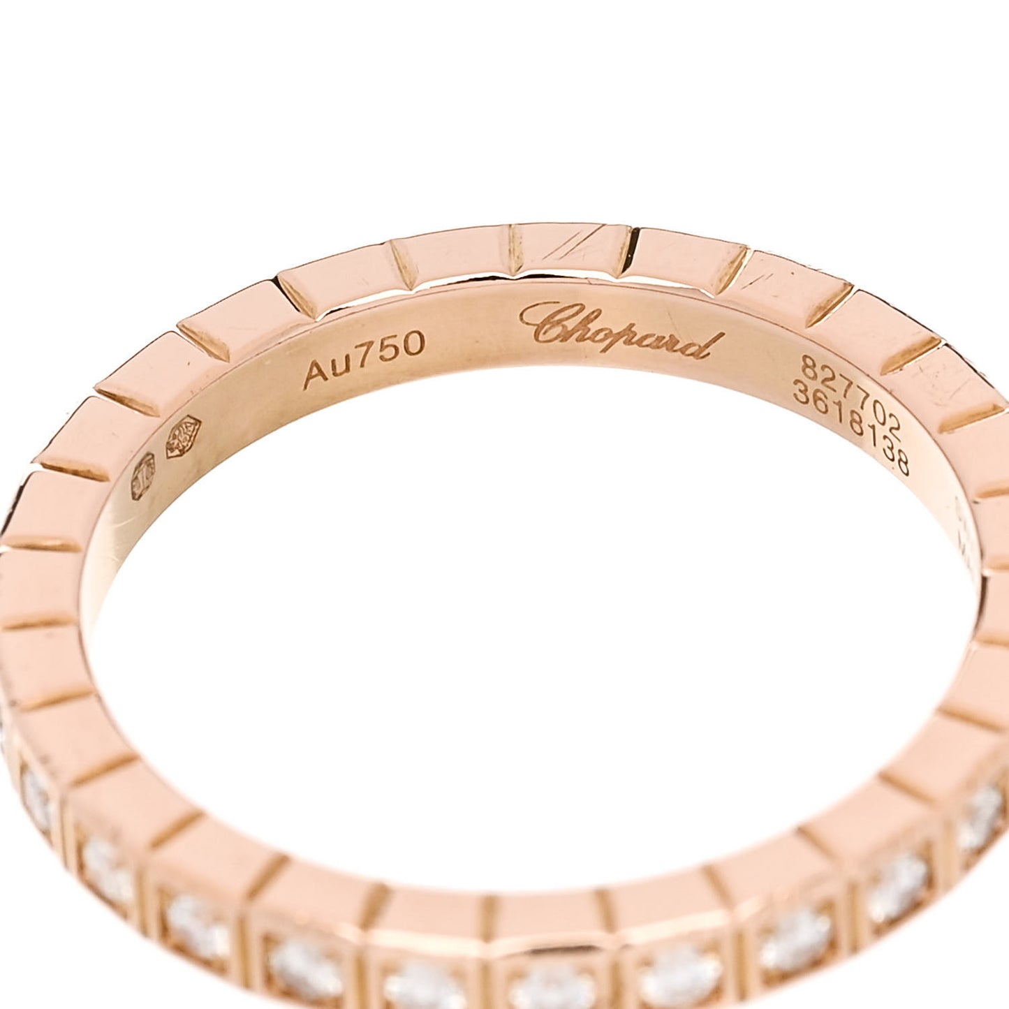 18K Rose Gold Diamond Ice Cube Half Set Band Ring 50 5.25