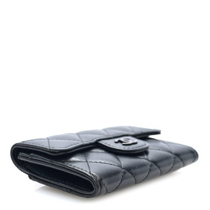 Chanel Lambskin Quilted Flap Card Holder Wallet So Black 4 of 7