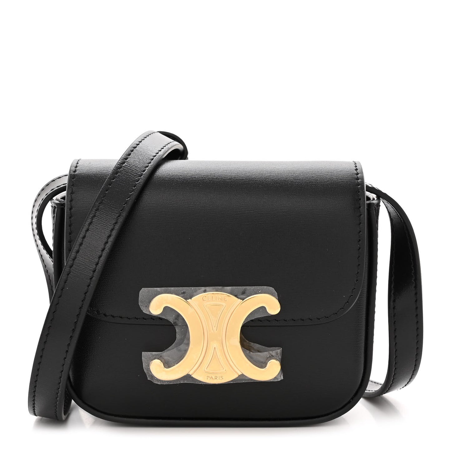 Shiny Calfskin Mini Triomphe Black