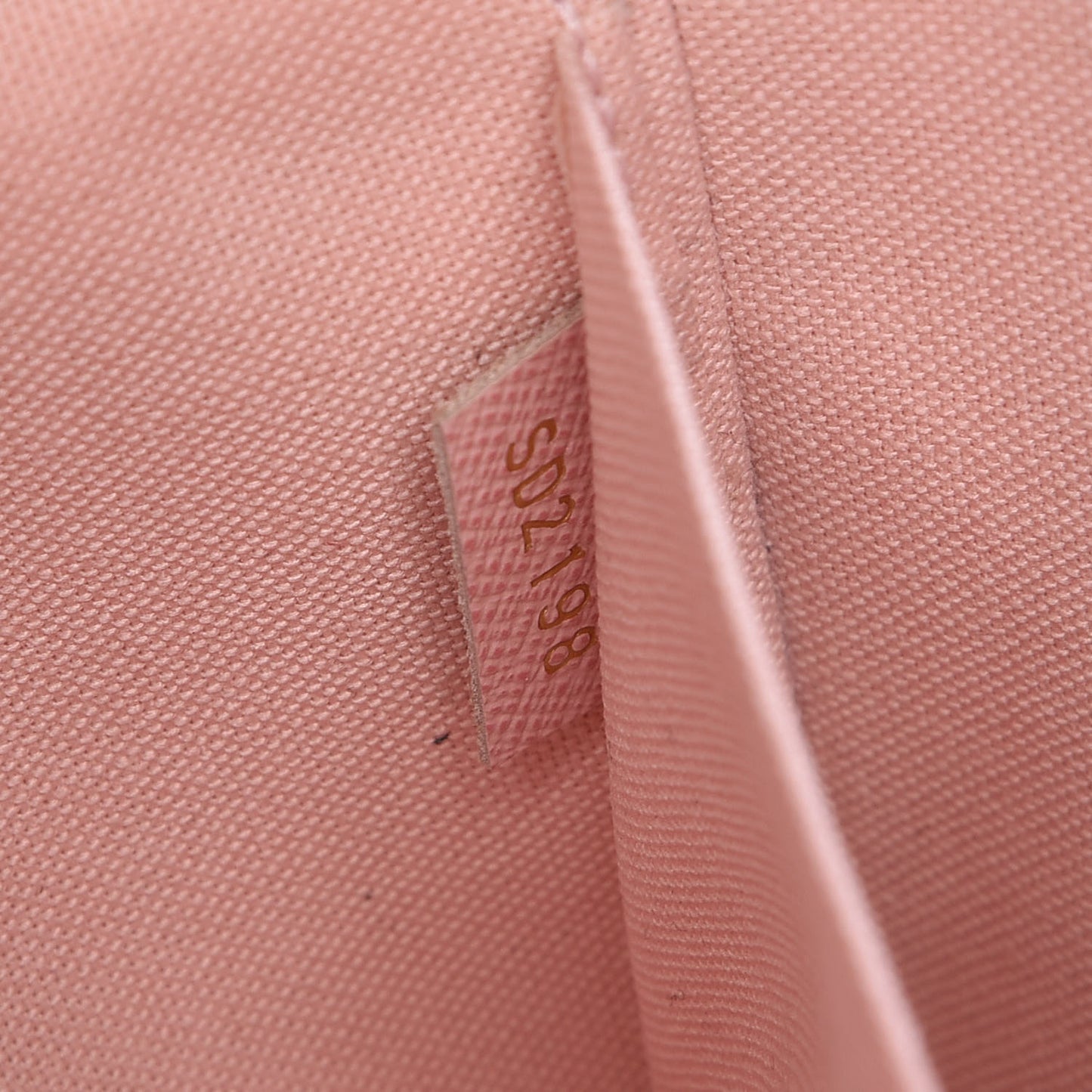 Damier Azur Pochette Felicie Chain Wallet Rose Ballerine