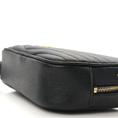 Saint Laurent Grain De Poudre Matelasse Monogram Mini Lou Camera Bag Black 10 of 12