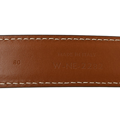 Celine Box Calfskin Medium 25mm Triomphe Belt 80 32 Tan 4 of 6