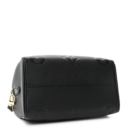 Louis Vuitton Empreinte Monogram Giant Speedy Bandouliere 25 Black 4 of 9