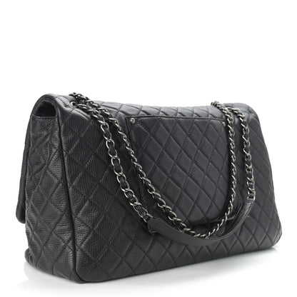 Chanel Calfskin Quilted XXL Travel Flap Bag Black 3 of 10