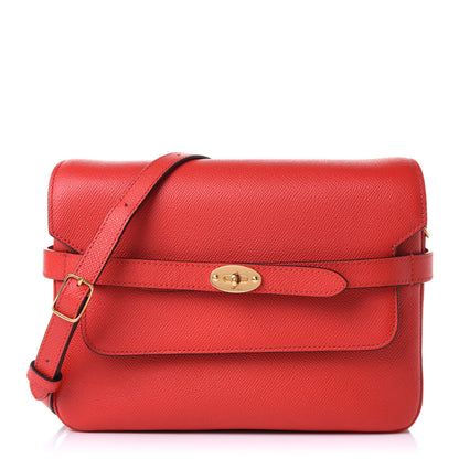 Mulberry Small Classic Grain Calfskin Belted Bayswater Satchel Lipstick Red 1 of 11