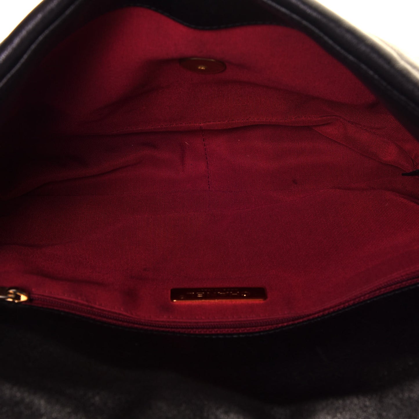 Lambskin Quilted Large Chanel 19 Flap Black