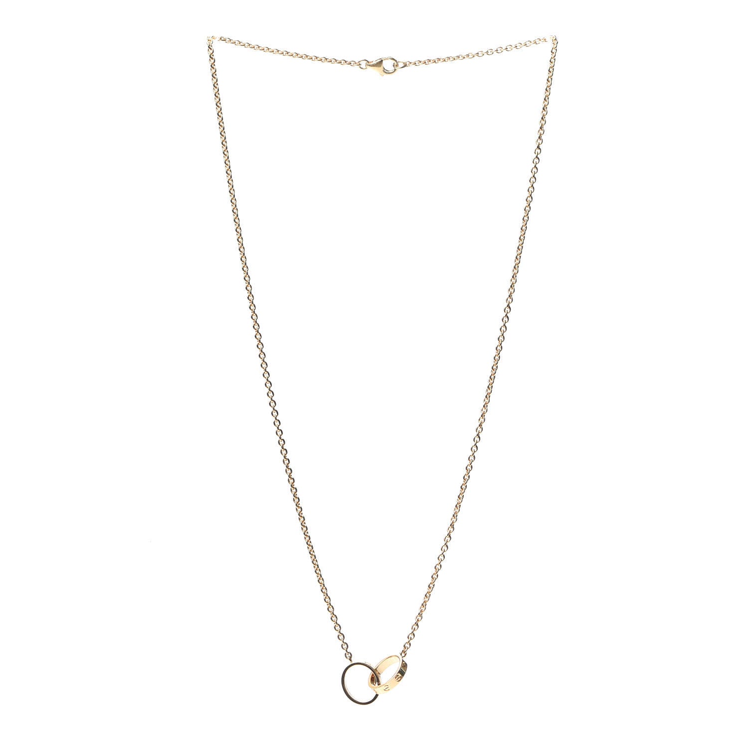 Cartier 18K Yellow Gold Interlocking LOVE Necklace 3 of 8