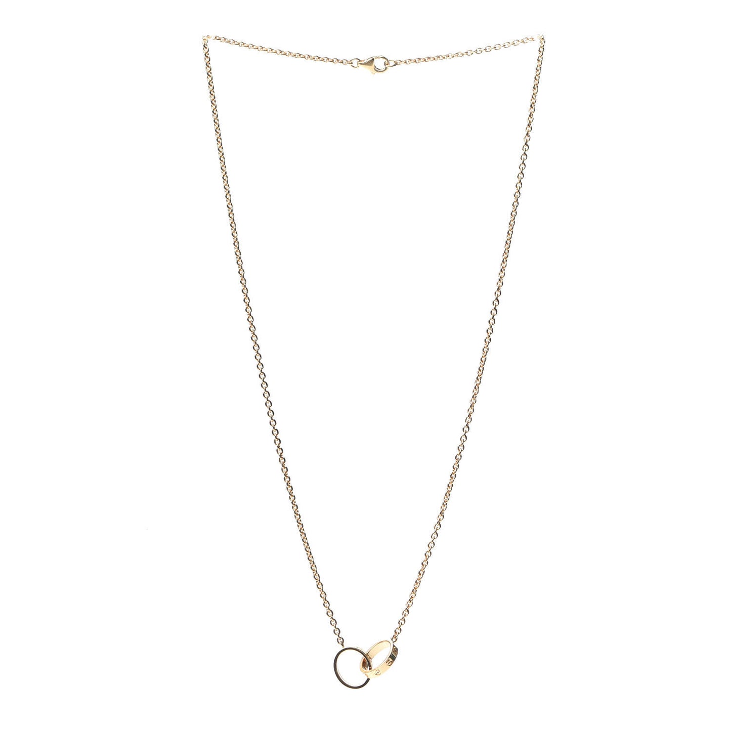 18K Yellow Gold Interlocking LOVE Necklace