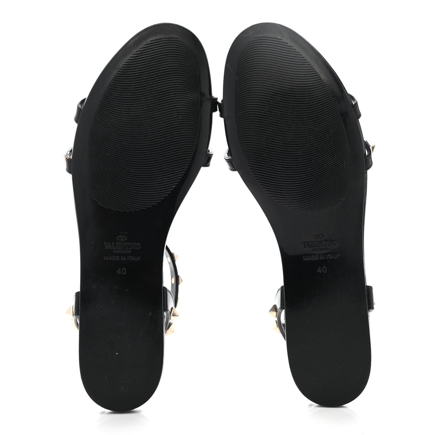 Valentino Garavani PVC Jelly Rockstud Caged Sandals 40 Black 5 of 9