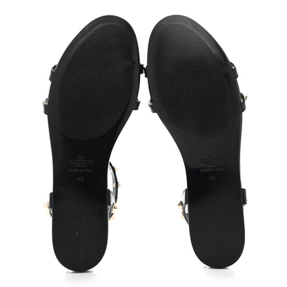 Valentino Garavani PVC Jelly Rockstud Caged Sandals 40 Black 5 of 9
