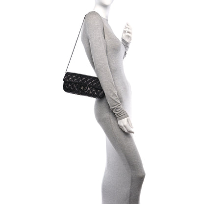 Chanel Glazed Calfskin 2.55 Reissue East West Clutch Black 2 of 12