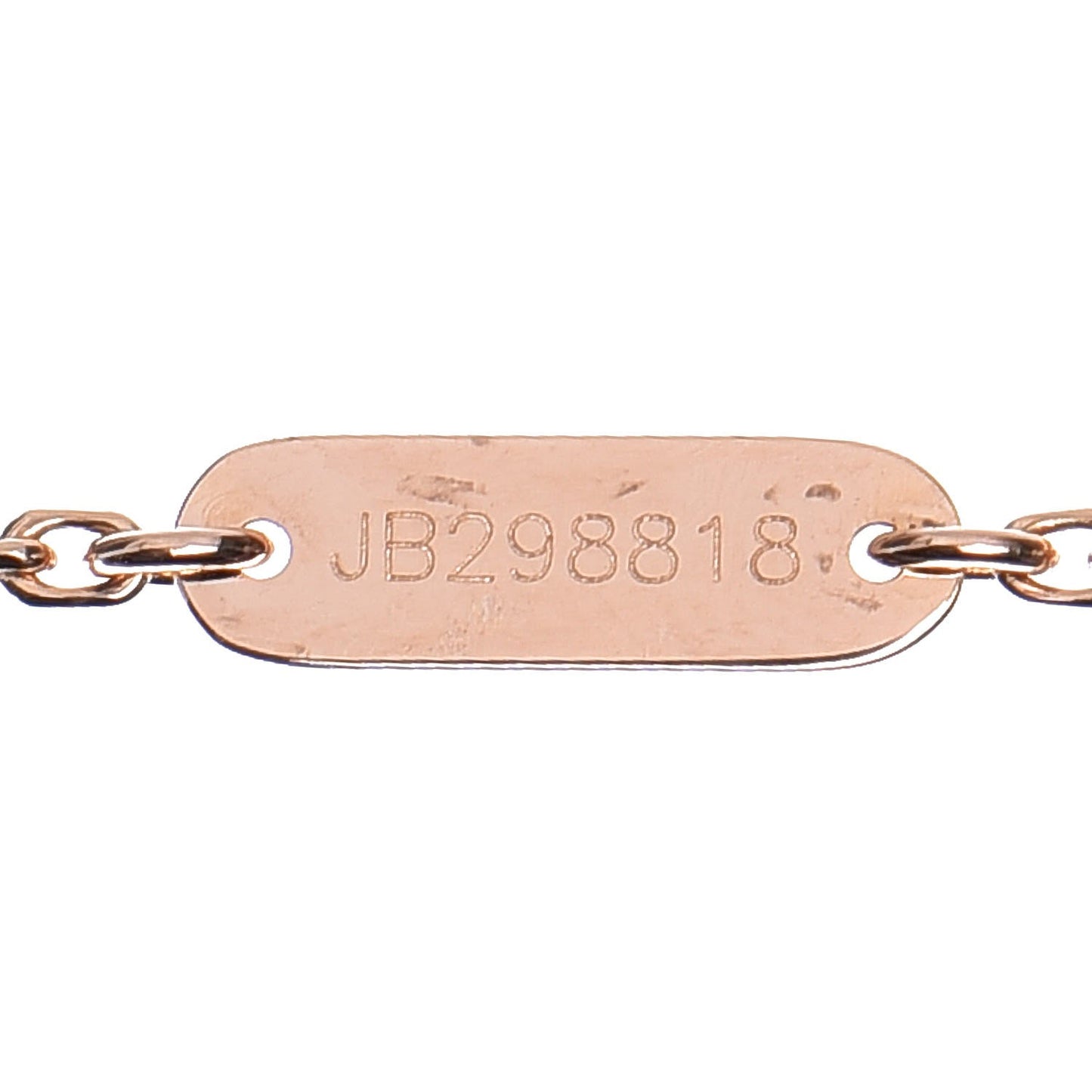 18K Rose Gold Diamond Mother of Pearl Vintage Alhambra Pendant Necklace
