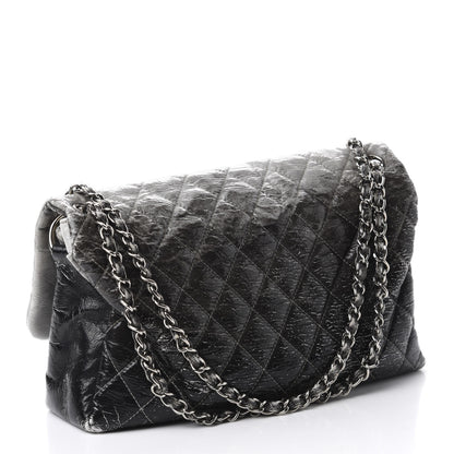 Chanel Vinyl Quilted Jumbo Melrose Degrade Flap Black 3 of 16