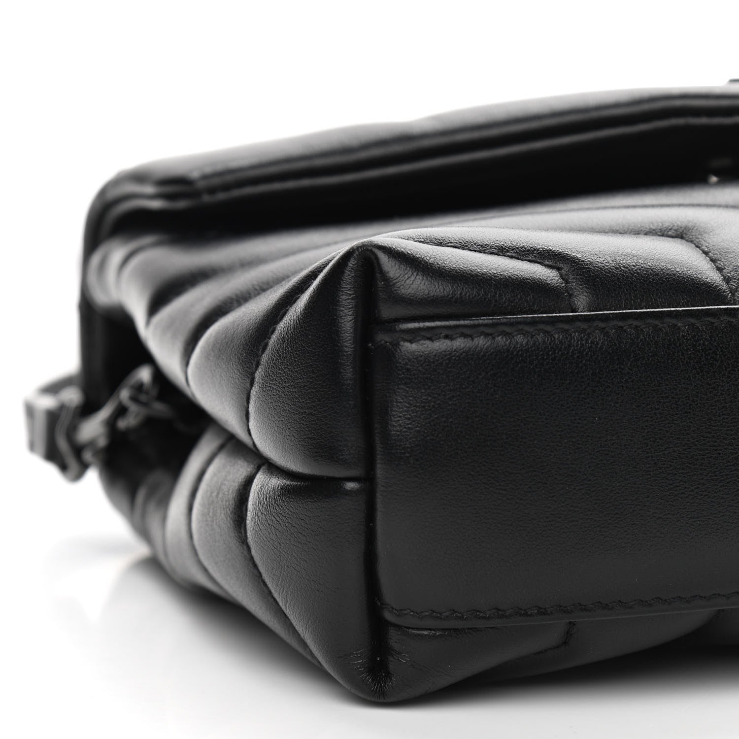 Saint Laurent Calfskin Y Quilted Monogram Toy Loulou Crossbody Bag Black 8 of 10