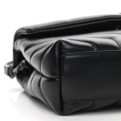 Saint Laurent Calfskin Y Quilted Monogram Toy Loulou Crossbody Bag Black 8 of 10