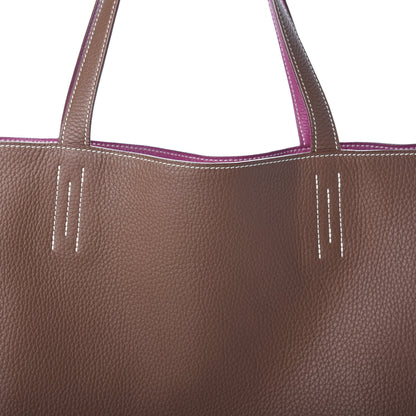 Hermes Taurillon Clemence Double Sens 36 Reversible Tote Marron Tosca 15 of 15