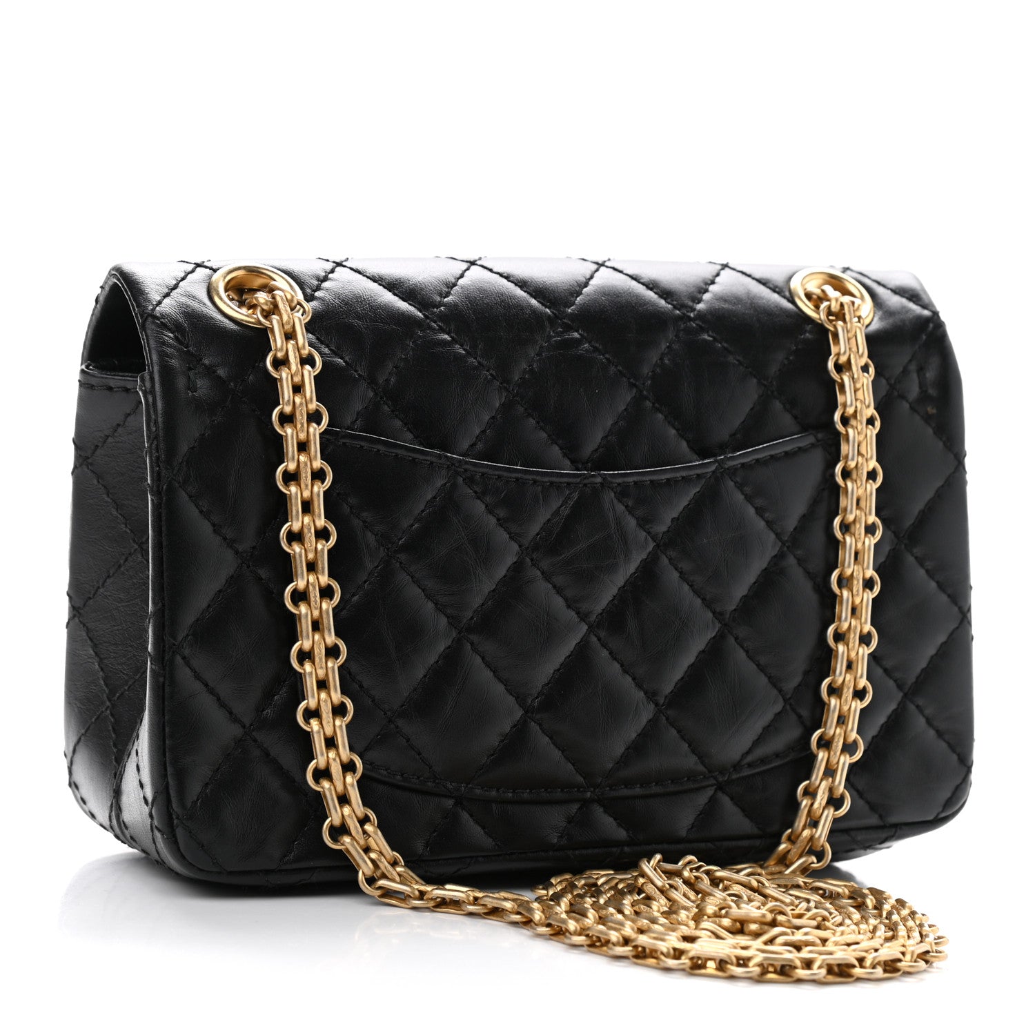 Chanel Aged Calfskin Quilted 2.55 Reissue Mini Flap Black 3 of 10