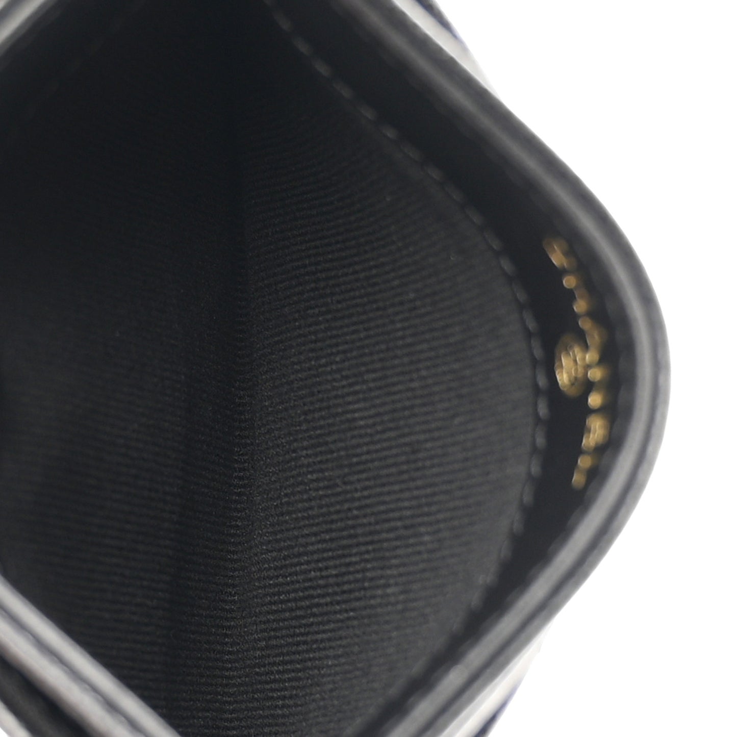 Caviar Quilted CC Card Holder Black