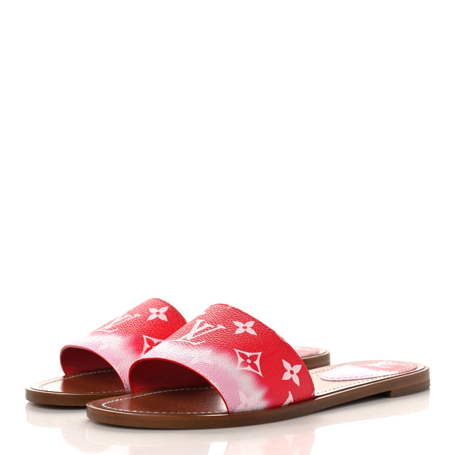 Louis Vuitton Monogram Escale Lock It Flat Mule 39 Rouge 3 of 9