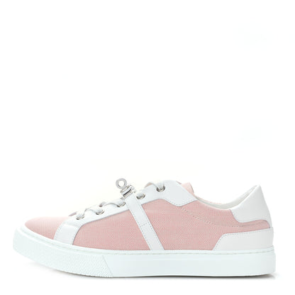 Hermes Calfskin Canvas Day Sneakers 40 Framboise White 1 of 8