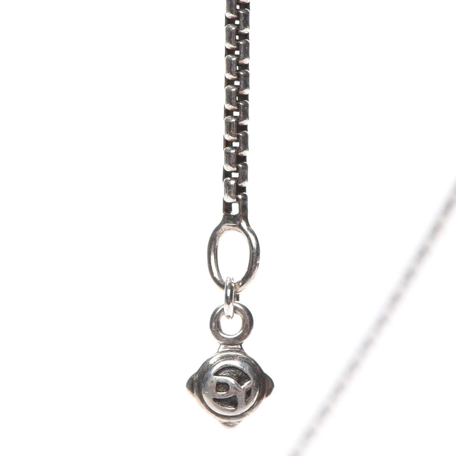 David Yurman Sterling Silver Diamond Pearl 10mm Starburst Pendant Necklace 6 of 6
