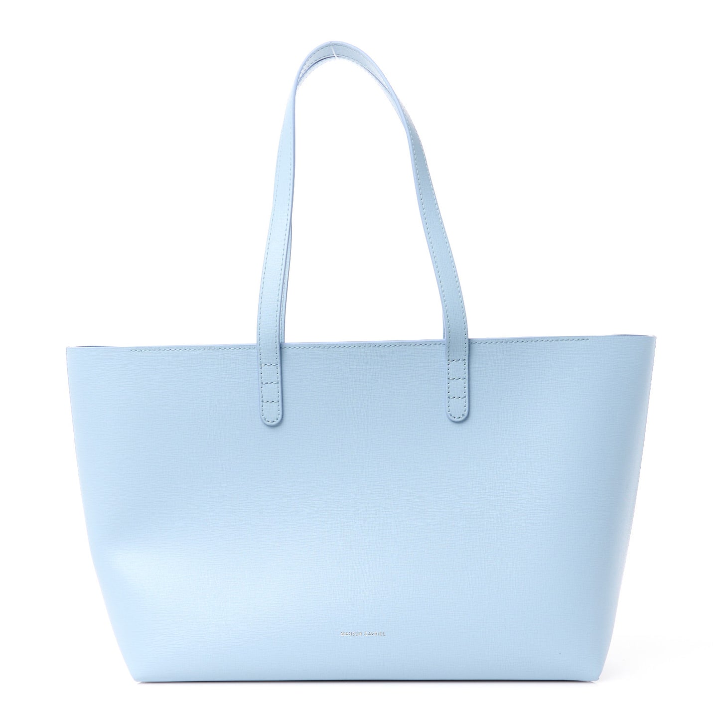 Saffiano Small Zip Tote Light Blue