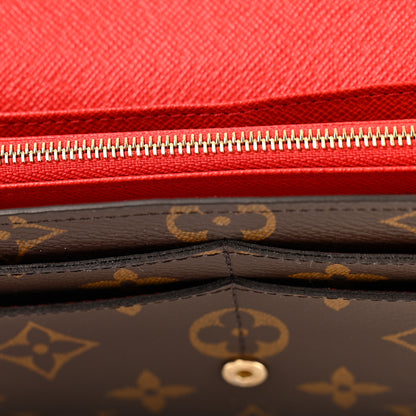 Louis Vuitton Monogram Sarah Wallet NM Coquelicot 9 of 10