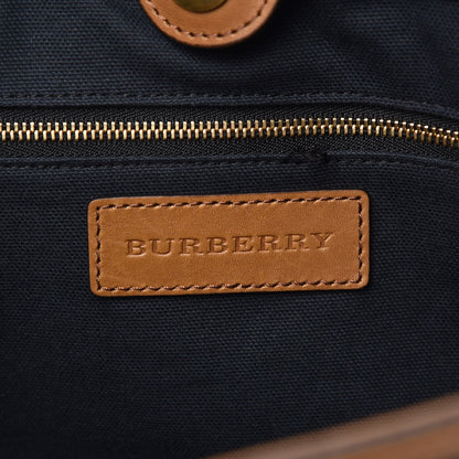 Burberry Vintage Leather House Check Webbing Medium Marlow Tote Camel 6 of 12