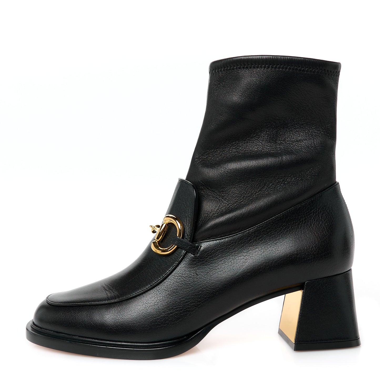 Quentin Nappa Stretch Granada Kid Horsebit 55mm Ankle Boots 41.5 Black
