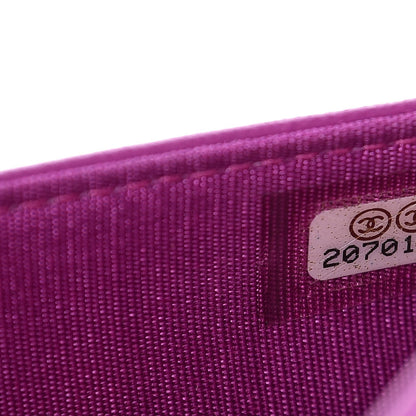 Chanel Lambskin Quilted Coco Boy Wallet On Chain WOC Fuchsia 8 of 11