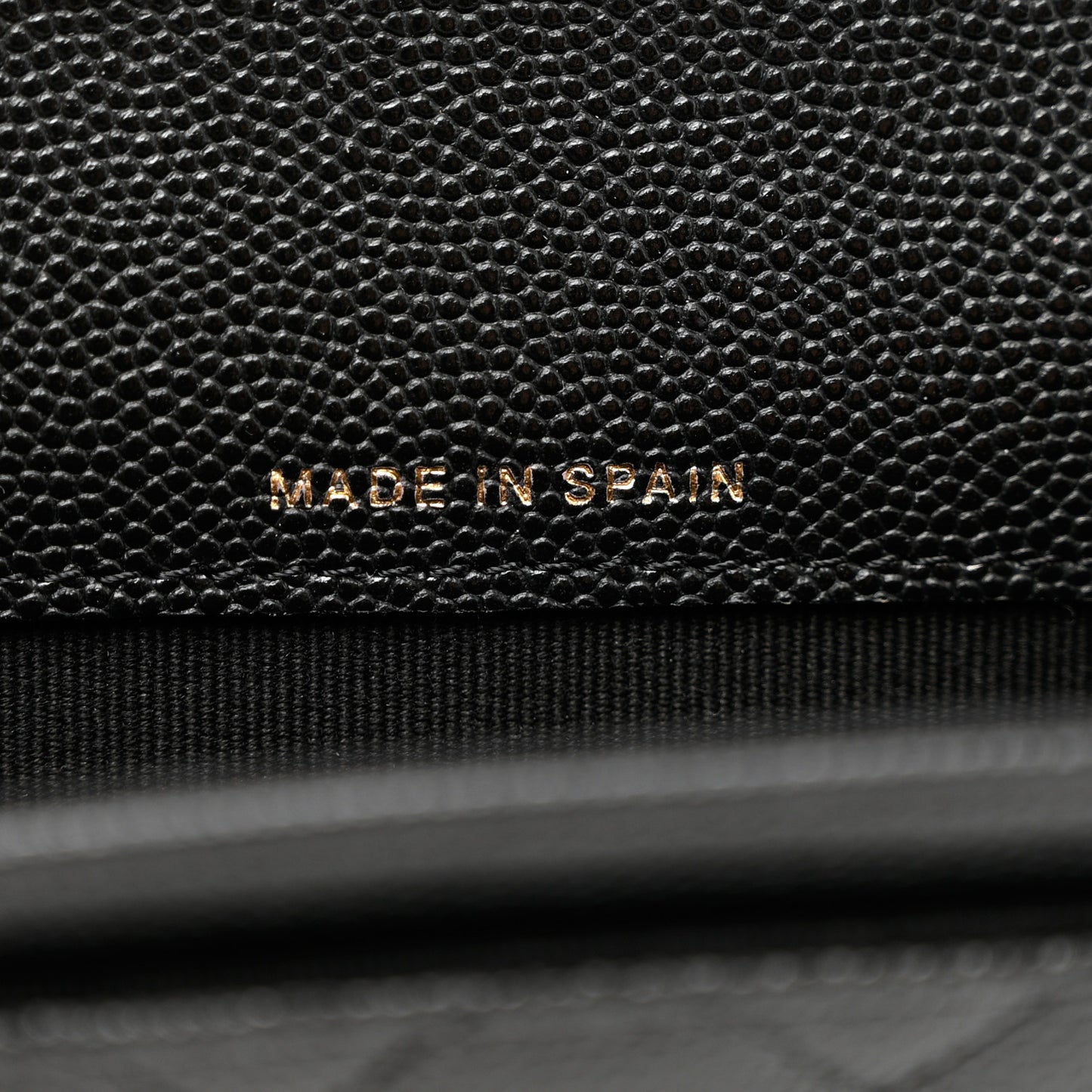 Caviar Quilted Enamel Coco Casino Flap Card Holder Wallet Black