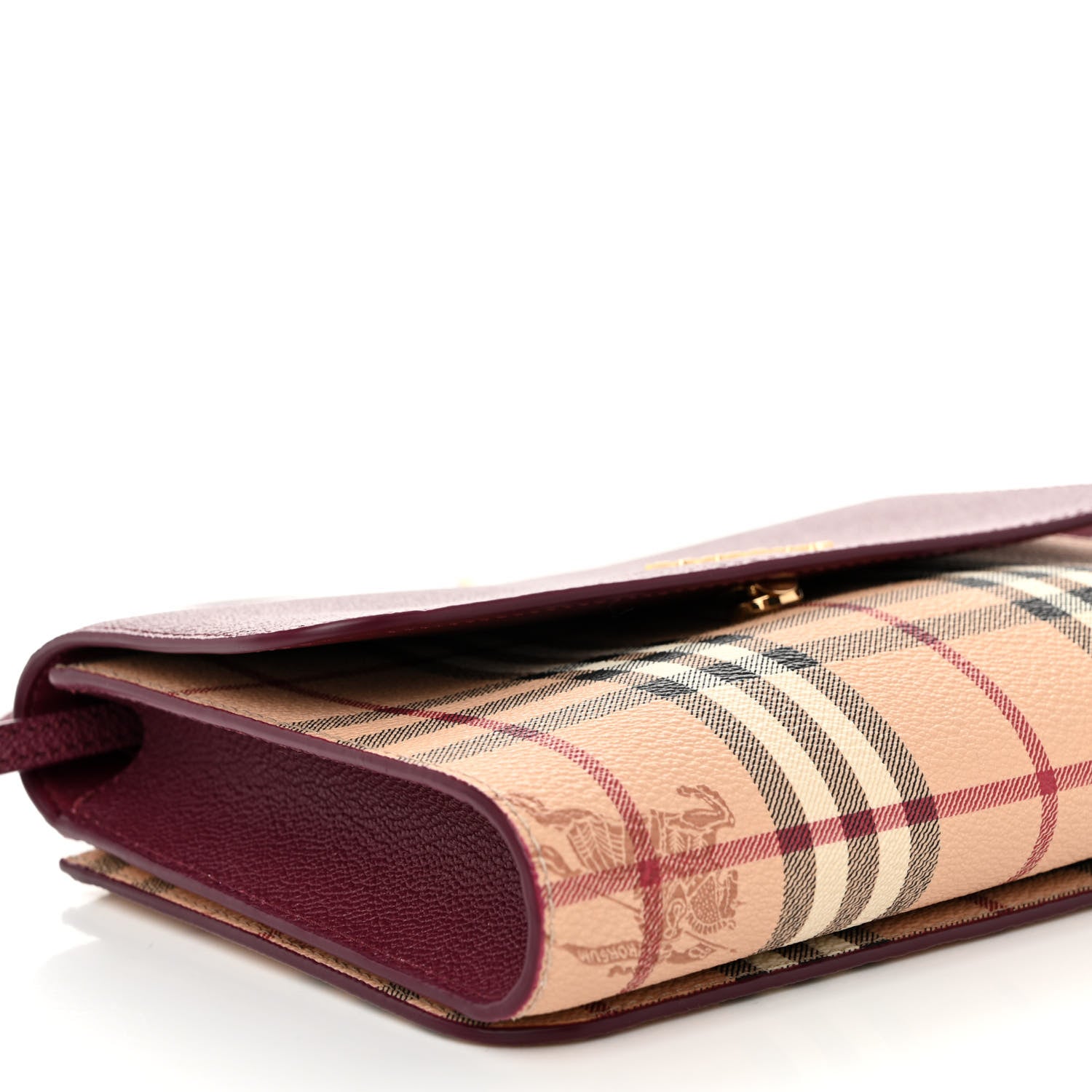 Burberry Haymarket Check Small Loxley Crossbody Dark Plum 8 of 9
