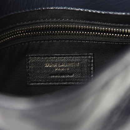 Saint Laurent Crinkled Calfskin Matelasse Monogram Niki Chain Wallet Deep Marine 8 of 10