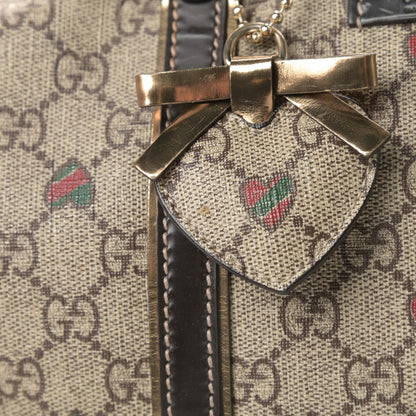 Gucci GG Plus Monogram Hearts Medium Joy Boston Dark Brown 15 of 15