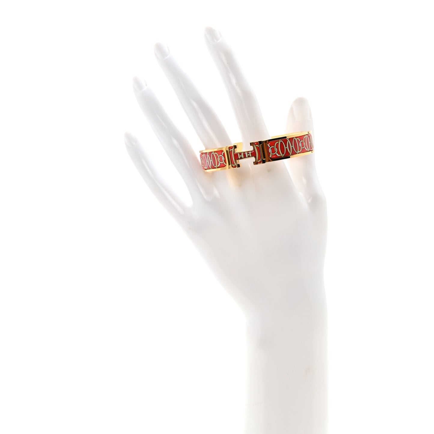 Enamel Narrow Print H Lift Clic Clac H Bracelet PM