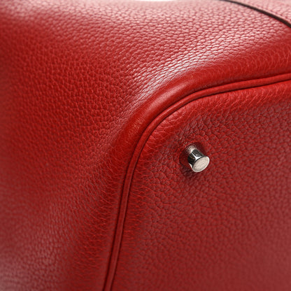 Hermes Taurillon Clemence Picotin Lock 22 MM Rouge Casaque 9 of 10