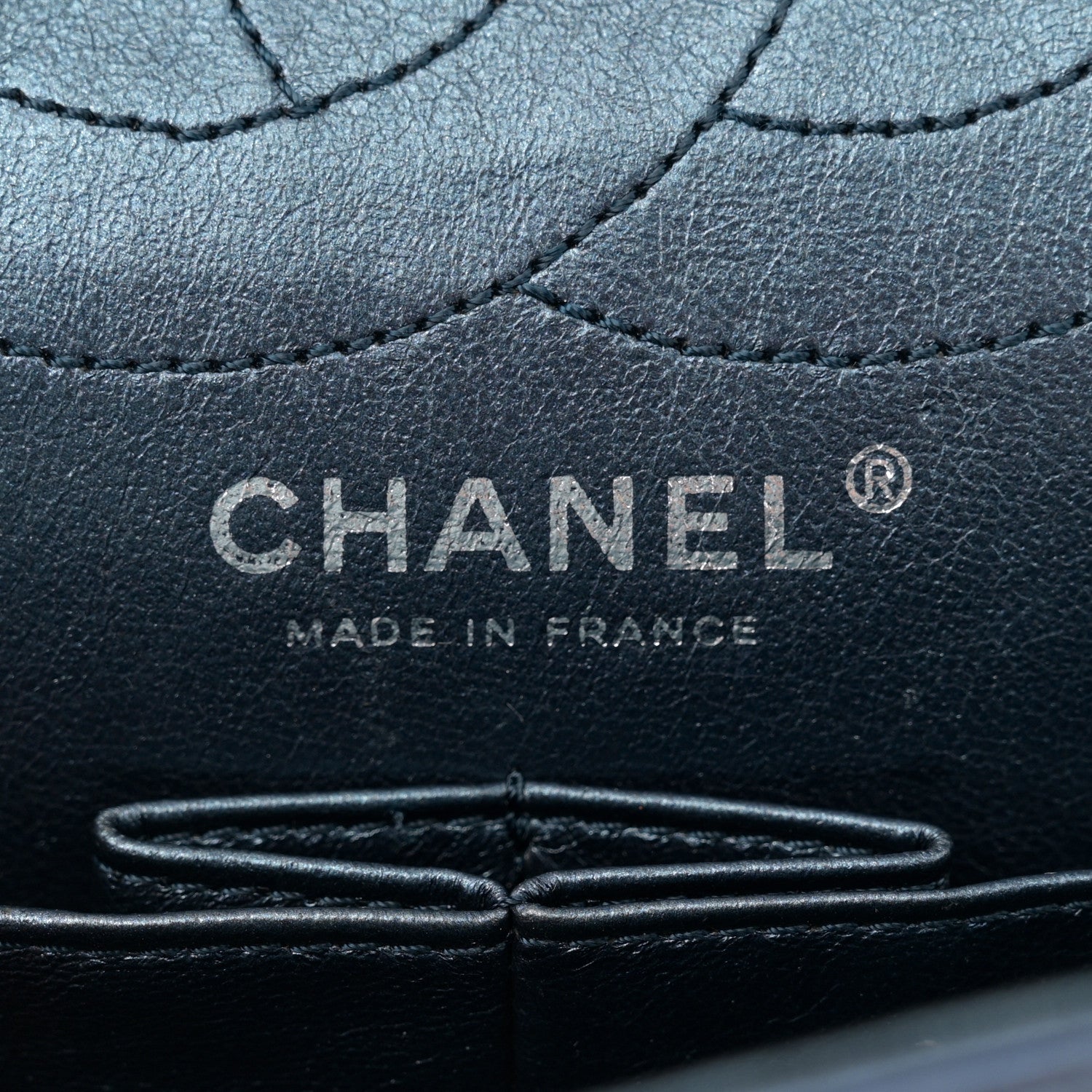 Chanel Metallic Aged Calfskin Quilted 2.55 Reissue 226 Flap Dark Navy Blue 6 of 12